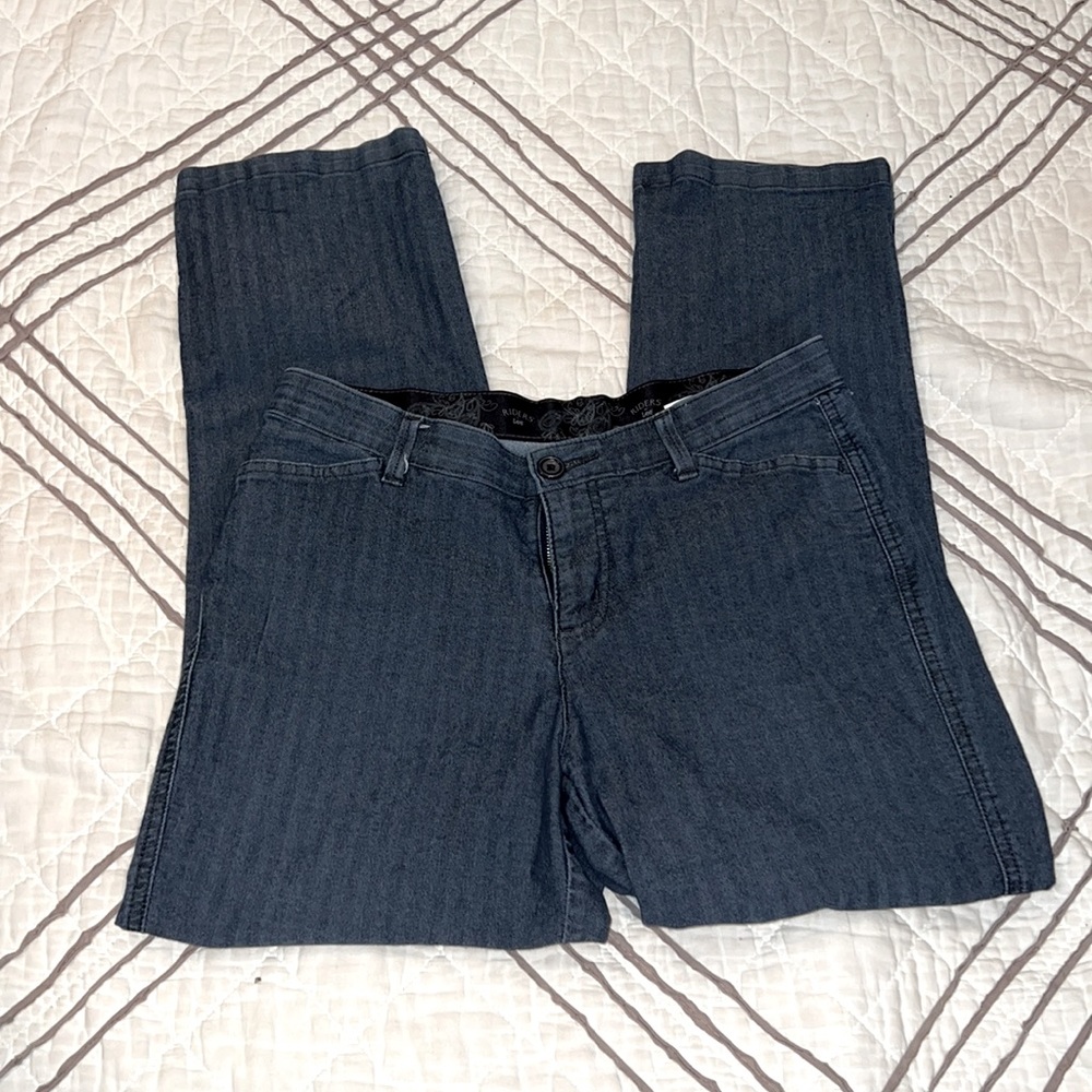 Riders by Lee Striped Jeans Stretch Waistband Straight Size 8P